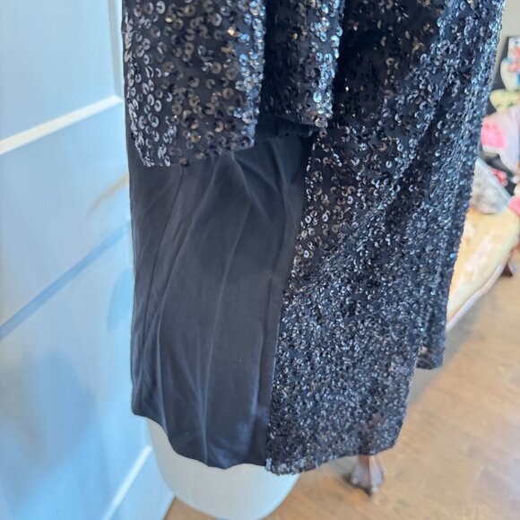 St John Sequin Short Sleeve Scoop Neck Top - Picture 6 of 15